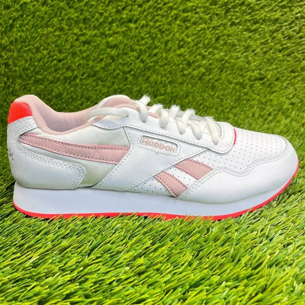 Reebok Classic Harman Ripple Womens Size 6.5 White Pink Casual Shoes Sneakers